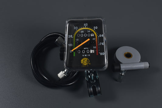 26-Inch Vintage Mechanical Bike Speedometer - Waterproof Chrome Bezel
