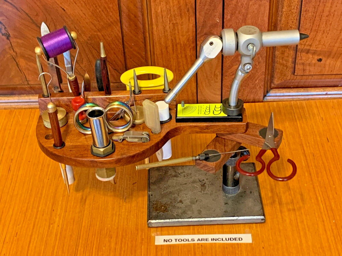 Fly Tying Vice Tool Kit with Thread & Bead Organizer - Organizer & Quick Draw Set