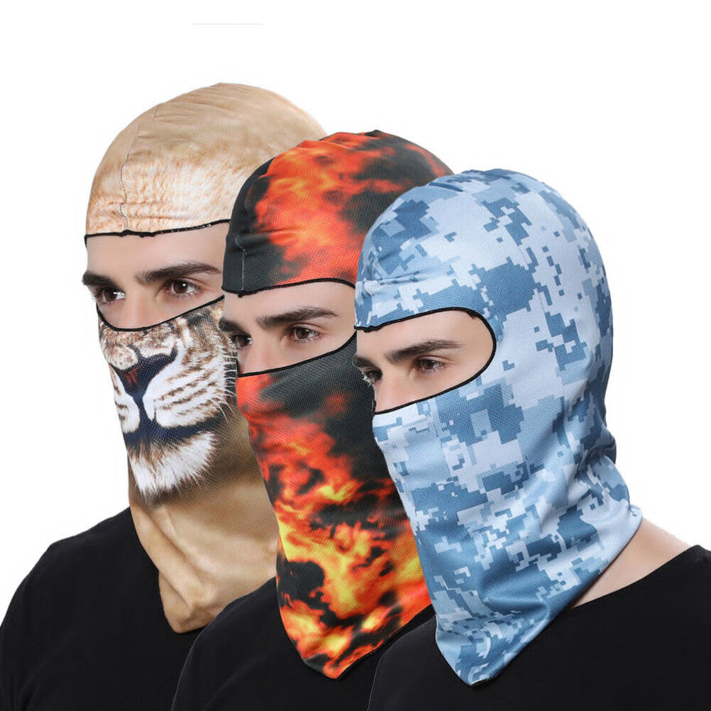Men's Full Face Motorcycle Mask Balaclava Neck Cover Windproof Skull Cap