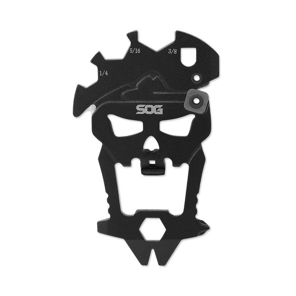 Everyday Carry Keychain Tool with 12 Functions - Black