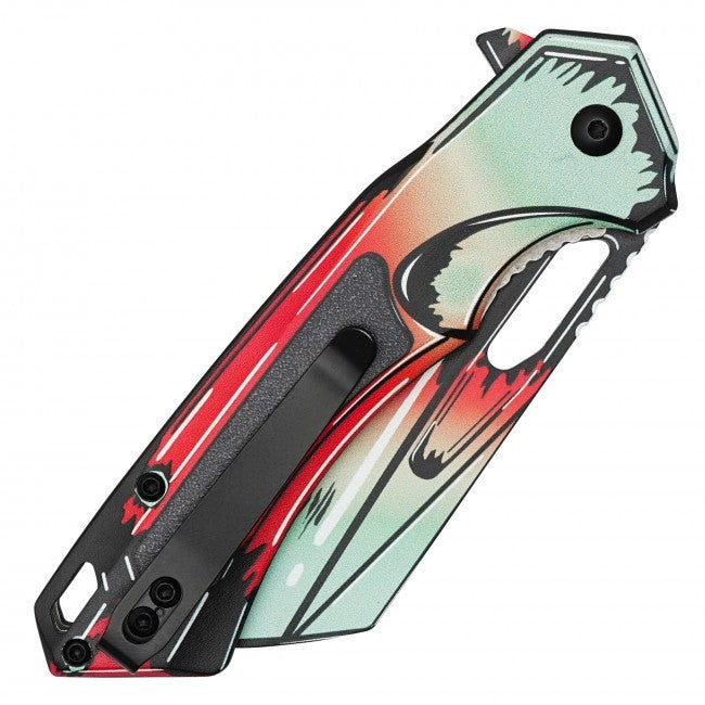 8-Inch Heatwave Cell Shade Cleaver Aluminum Pocket Knife with Clip