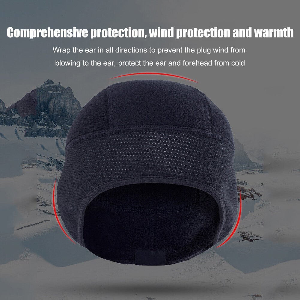Winter Fleece Skull Cap Helmet Liner for Running Cycling & Outdoor Sports