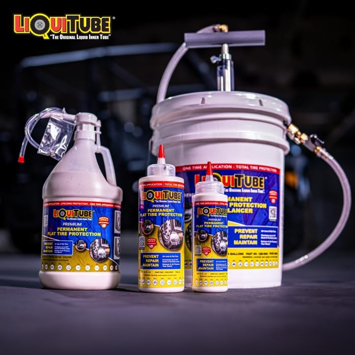Heavy Duty Tire Sealant - Permanent Flat Tire Protection for Industrial & Farm Equipment - 16 Oz