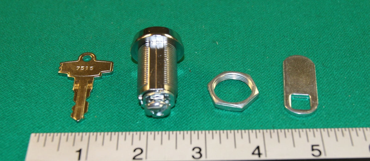 Valley Cam Lock 1-1/8" with Key for Pool Table Coin/Door Lock 7515