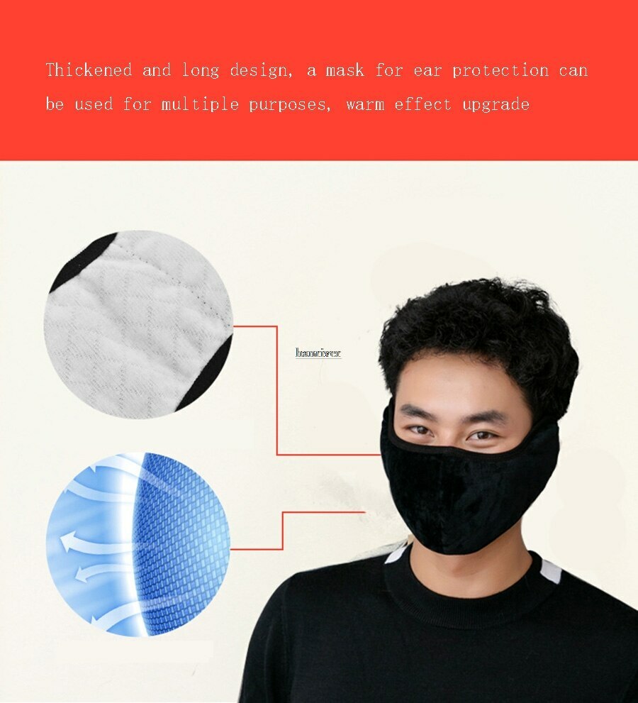 Unisex Fleece Half Face Mask for Ski Snowboarding Outdoor Winter Sports