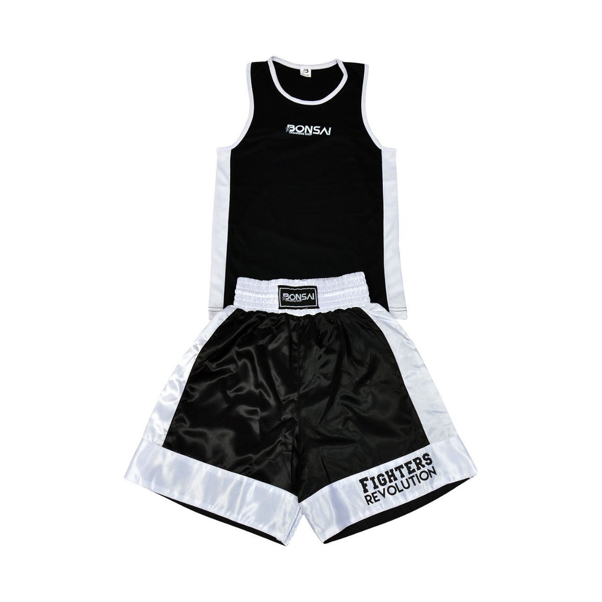 Kids Boxing Shorts & Top Set - 2-Piece Satin Martial Arts Training Outfit