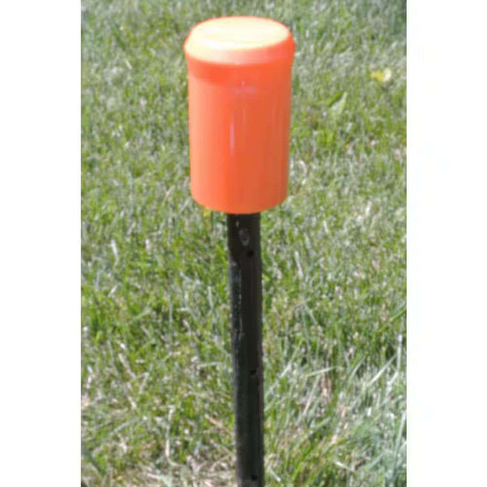 Orange Stake Caps Safety Covers for T Posts Rebar & Tent Stakes 10-Pack