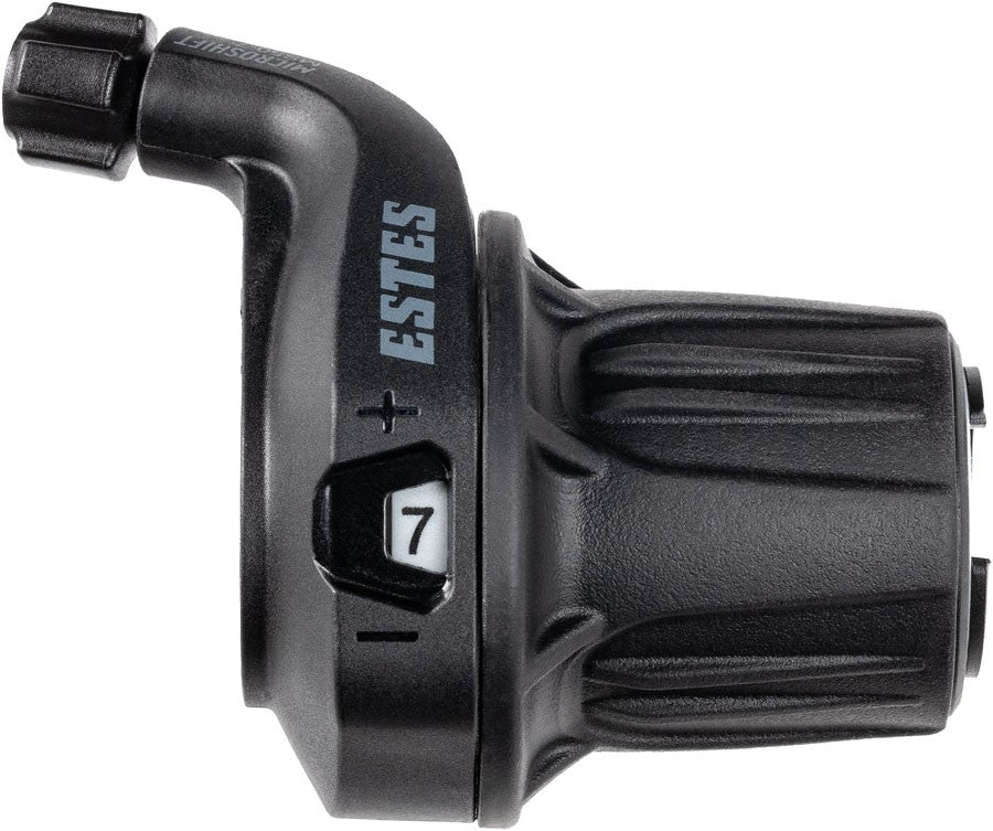 MicroSHIFT Estes Light Action 7-Speed Twist Shifter for Mountain Biking - Right, Optical Gear Indicator