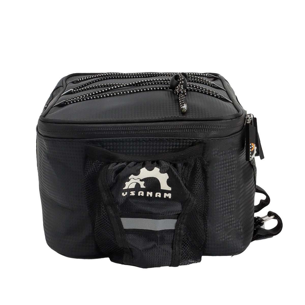 Waterproof Bicycle Rear Rack Seat Bag with Large Capacity and Reflective Strips