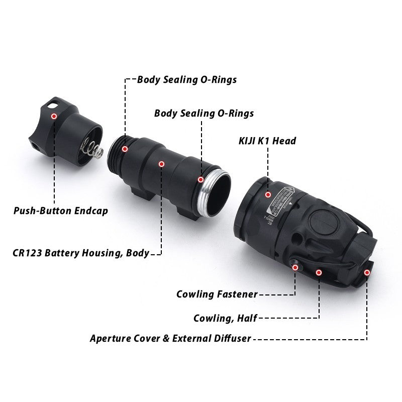 IR Illuminator 850nm Adjustable Light for Night Vision Devices - Compact & Durable