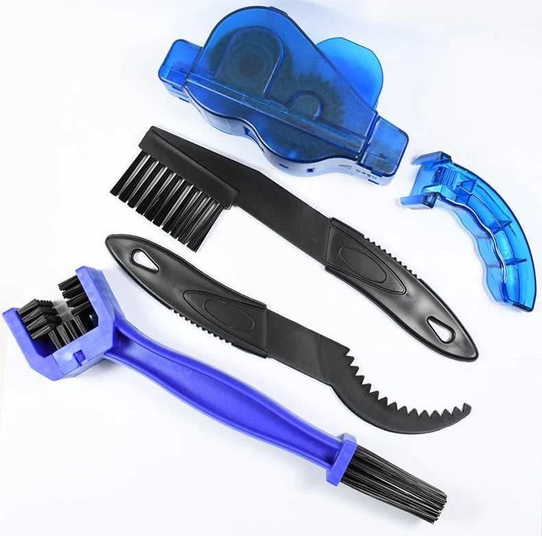 Portable Bicycle Chain Cleaner Kit with Scrubber Brush - Cycling Maintenance Tool
