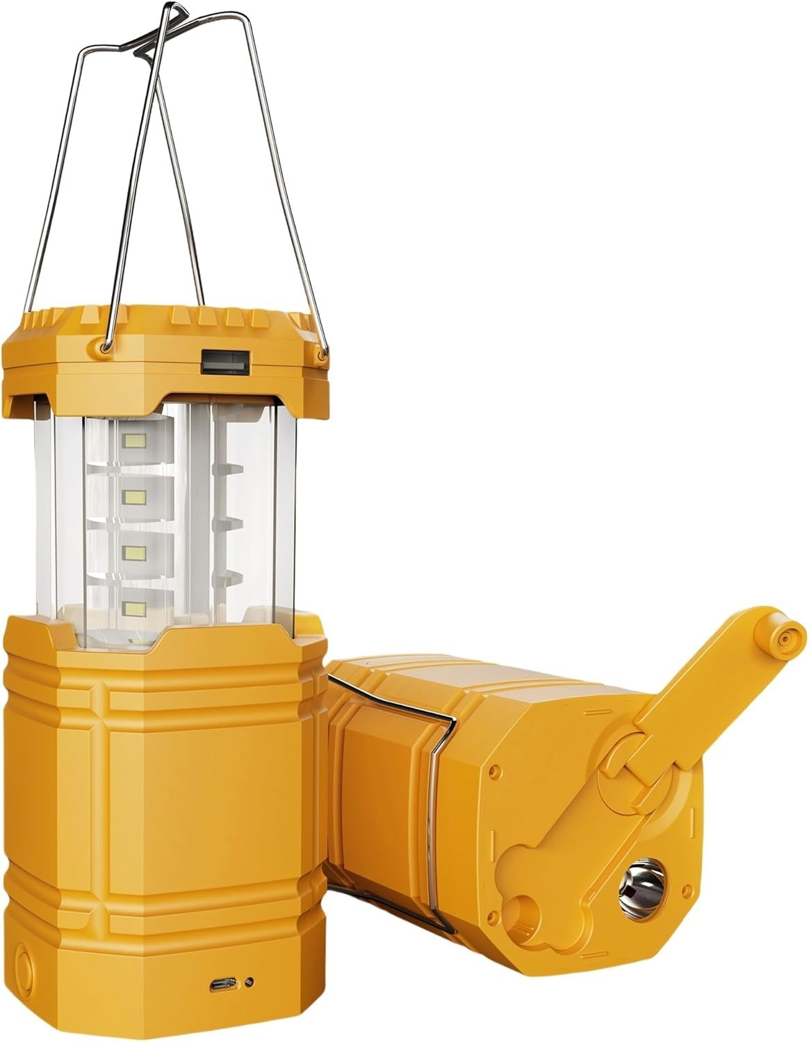 Outdoor LED Lantern with Hand Crank & USB Rechargeable Battery