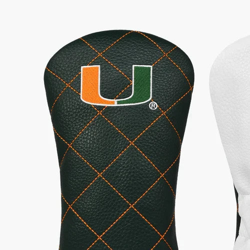 Miami Hurricanes Premium Fairway Wood Headcover - Water-Resistant Leatherette