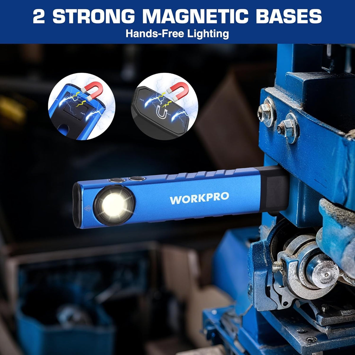 Rechargeable LED Work Light Flashlight with UV and Magnetic Base