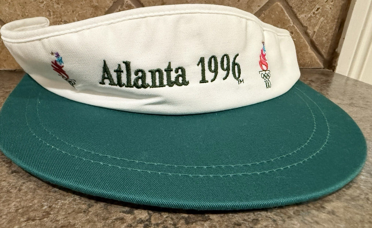 Vintage Atlanta 1996 Olympic White Adjustable Visor - Starter NWT