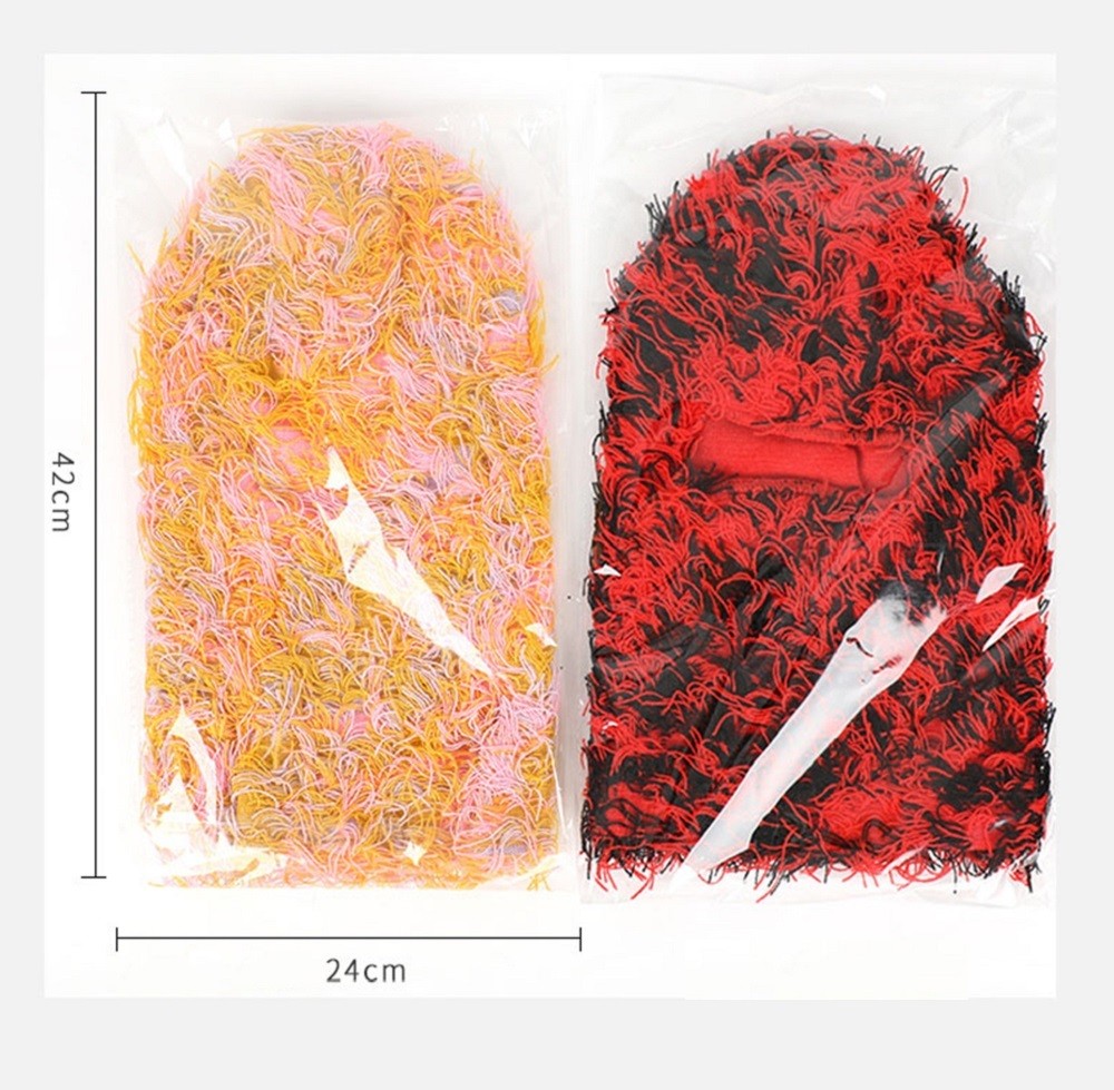 Distressed Full Face Ski Mask Balaclava for Winter Sports and Cosplay