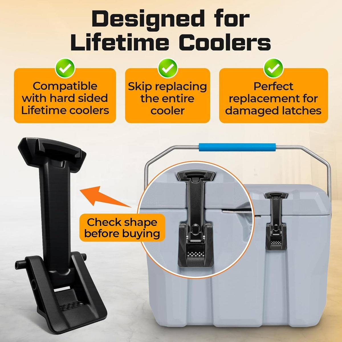 Replacement Cooler Latches for Lifetime Coolers - 2 Pack