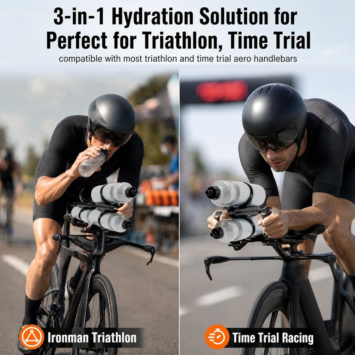 Bike Bottle Cage Adapter with Adjustable Height for Triathlon & Road Cycling