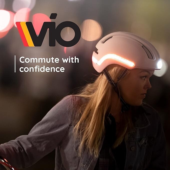Bike Helmet with LED Lights MIPS Protection Large/X-Large White