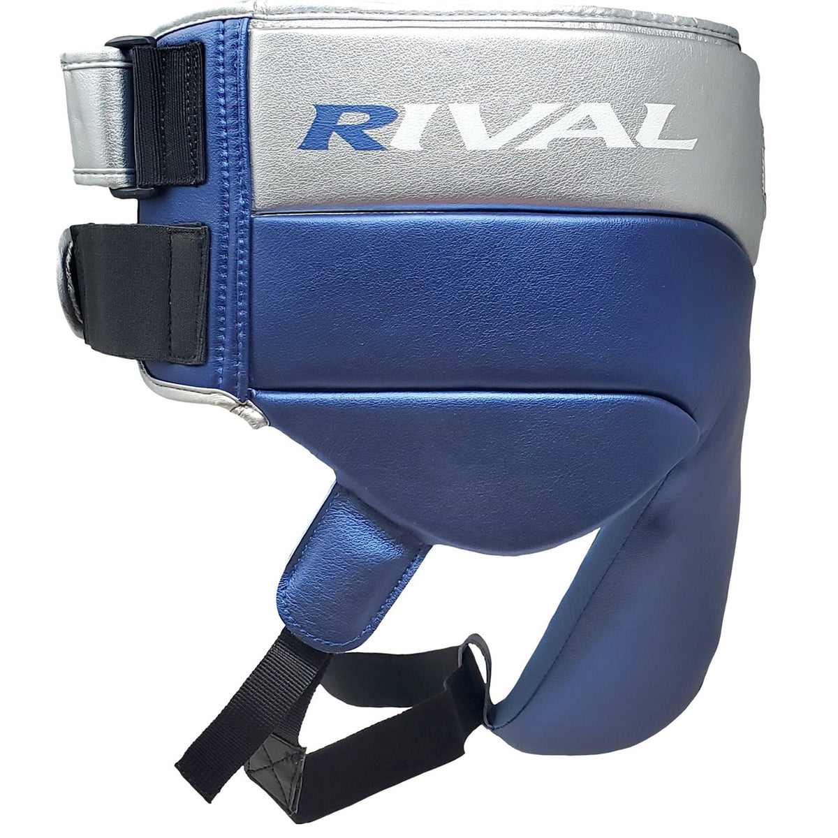 Professional No Foul Groin Protector for Boxing & Martial Arts - Blue/Silver