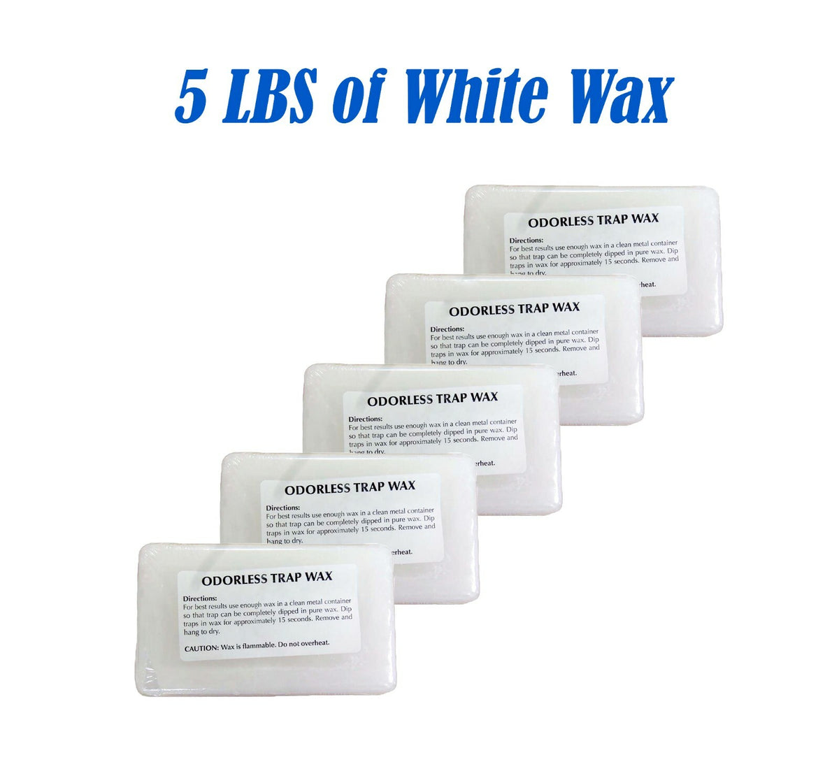 Odorless Trap Wax Bars for Land & Water Trapping - 1lb, 2lb, 3lb, 4lb Quantities & Color Options