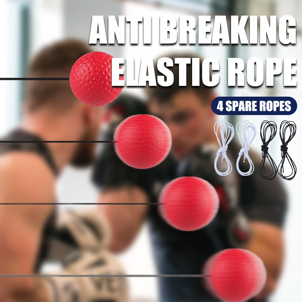 4-Level Reaction Boxing Reflex Ball with Adjustable Headbands for Speed and Coordination Training