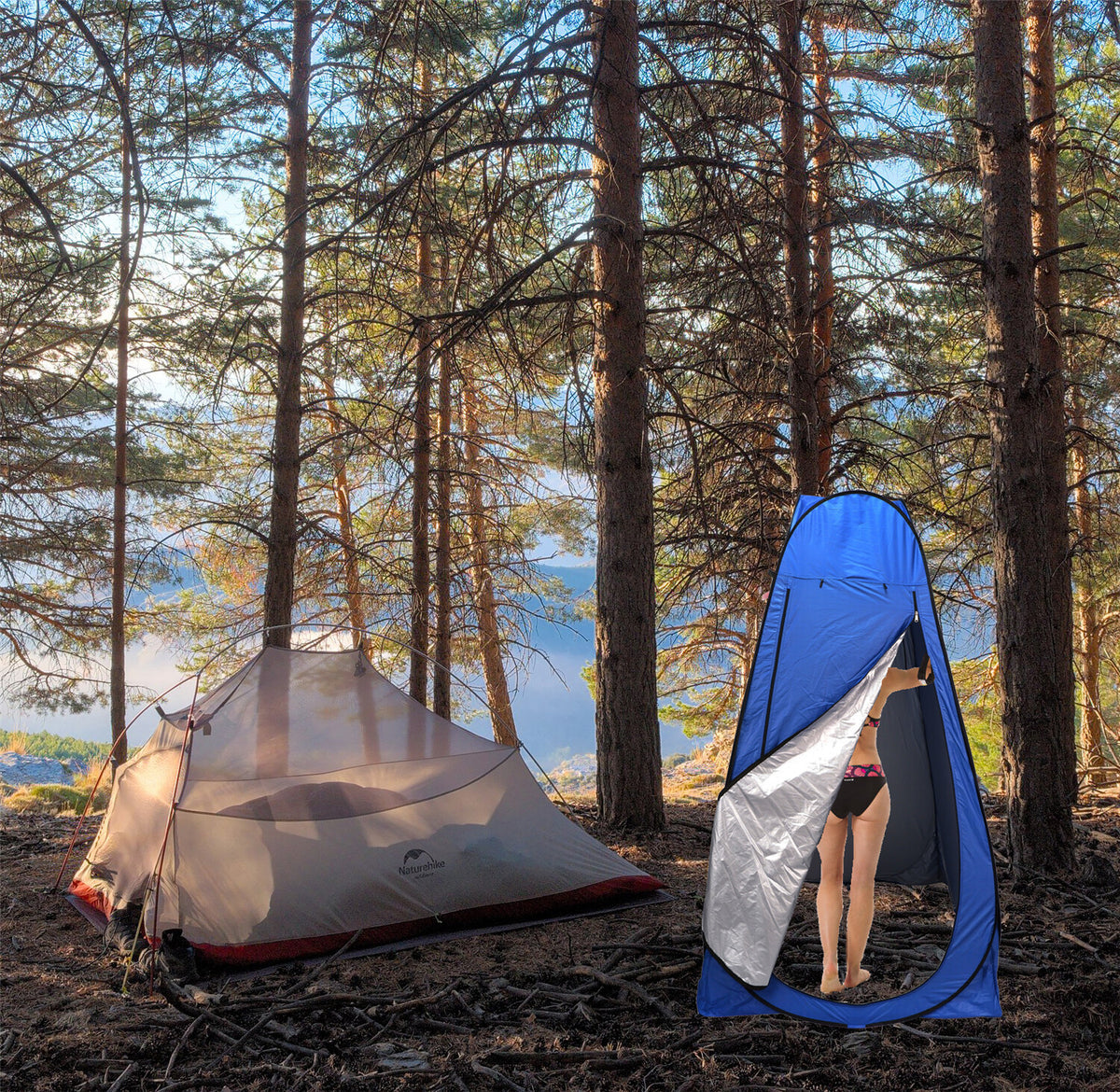 Portable Privacy Tent for Shower & Changing Rooms Outdoor Camping Beach