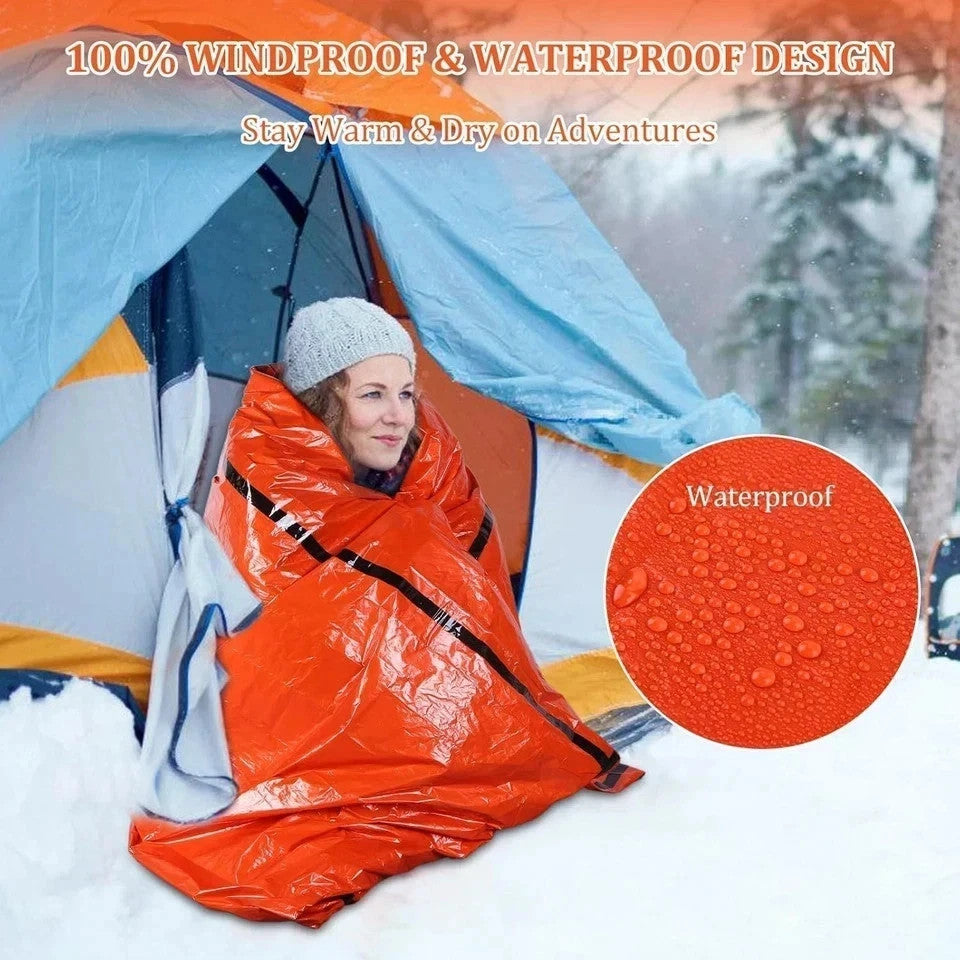Emergency Sleeping Bag Waterproof Thermal Bivy Sack 84x36 Inches