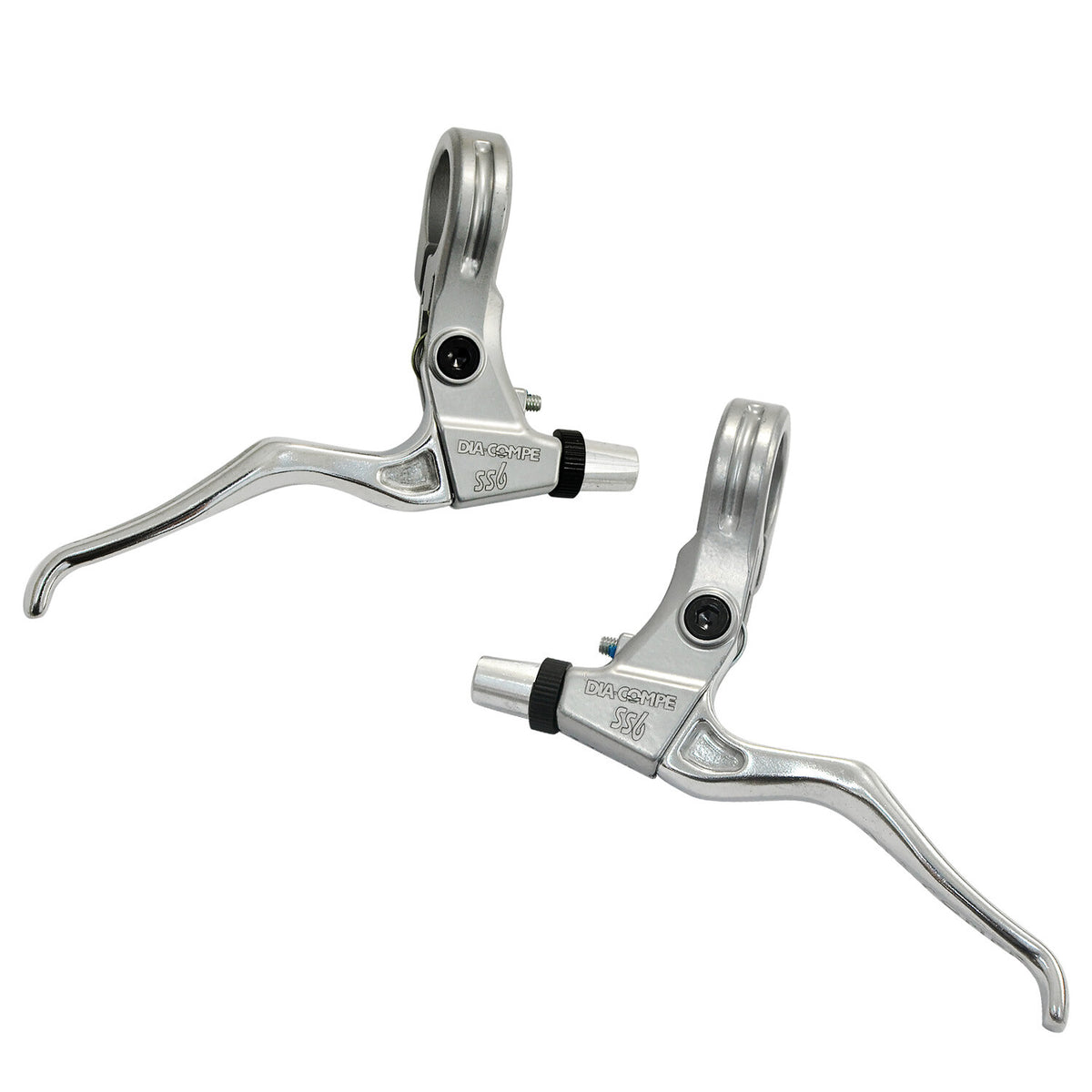 DIA-COMPE SS6 Old School MTB Brake Lever Set - Silver, L+R