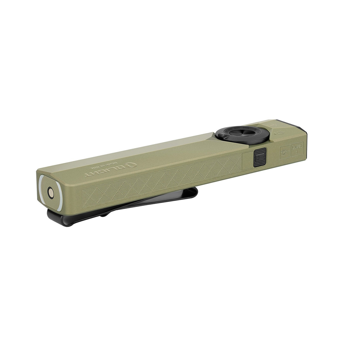 Olight ArkPro Ultra 3R Flashlight with Flood, Spot, UV, and Laser - Olive Green & Molten Lava Clip-On