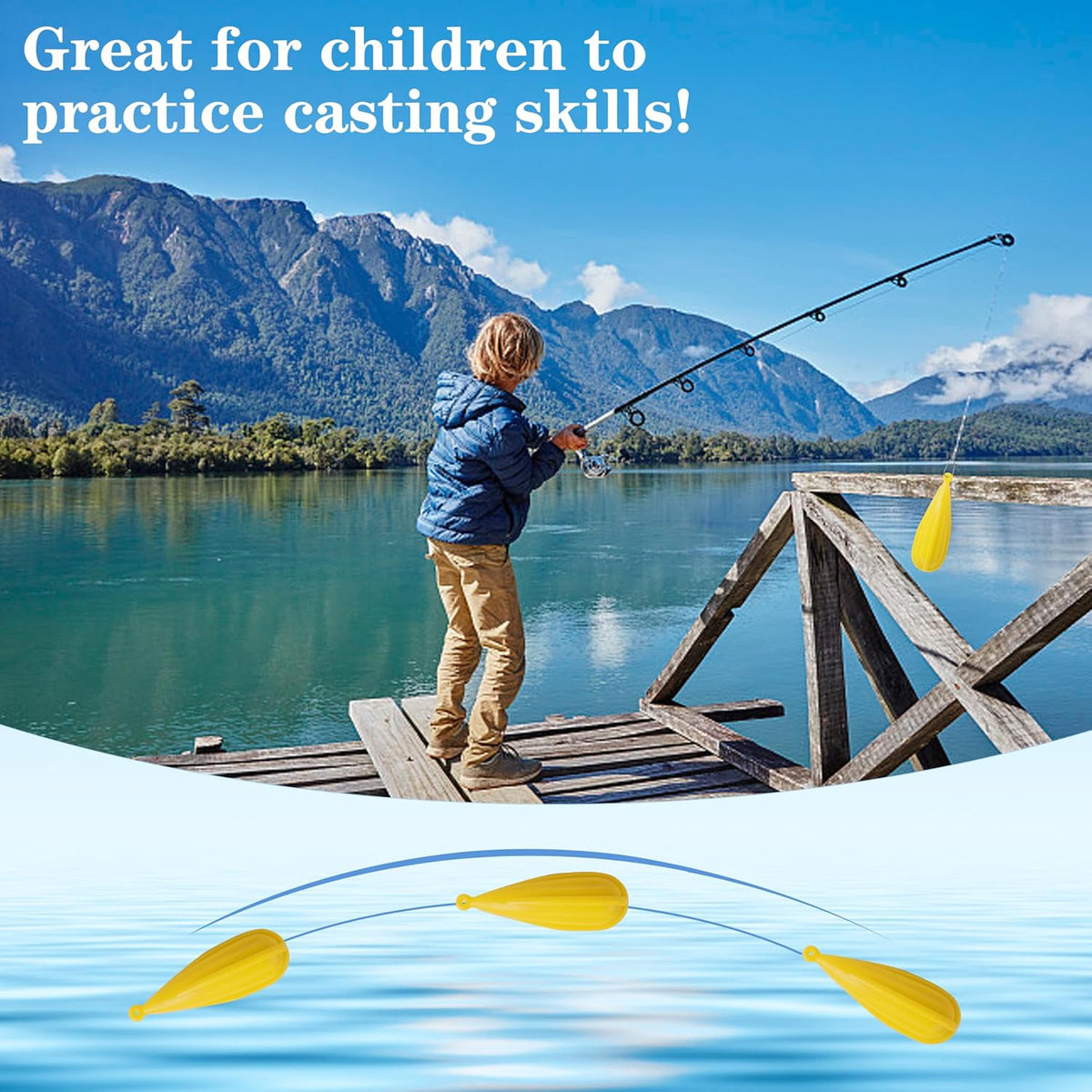 Kids Fishing Practice Casting Lures Set Silicone Bait Training Plugs