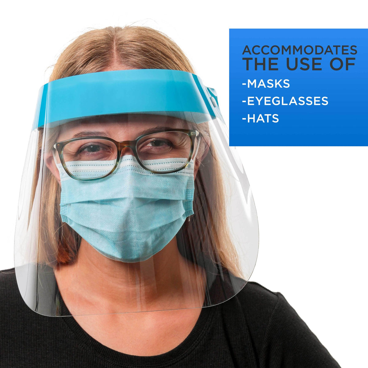 Full Face Shield Protective Gear Clear Anti-Fog Safety Face Shield Pack of 10