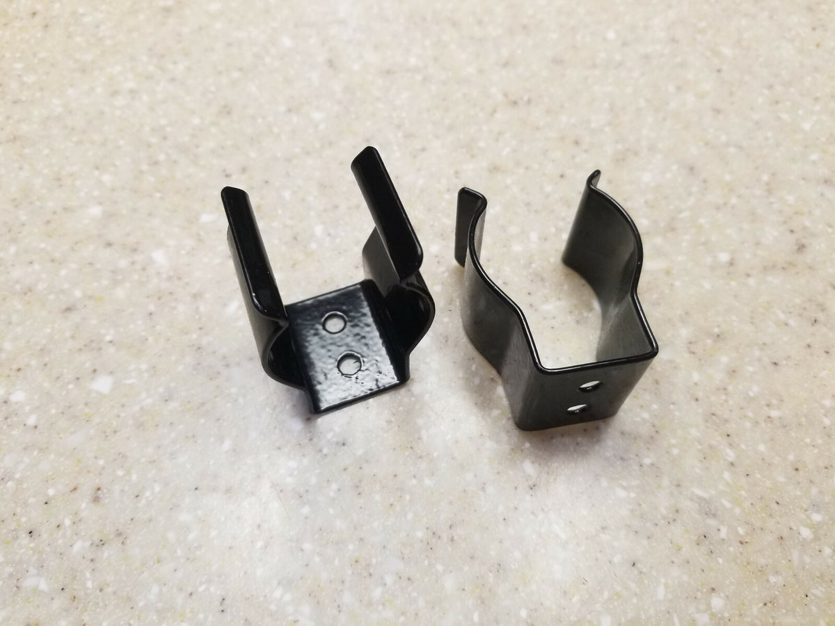 D-Size Flashlight Mounting Clips - Rugged Nylon-Coated Steel Brackets