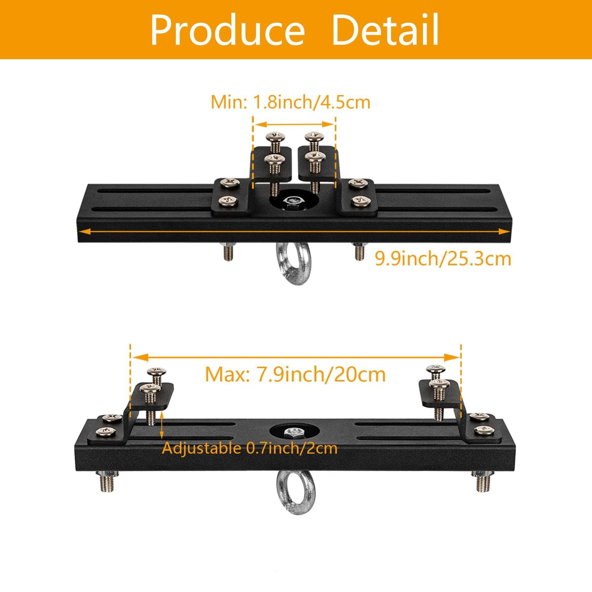 Heavy Duty Punching Bag Hanger Clamp Mount with 360° Rotation for I and H Beams