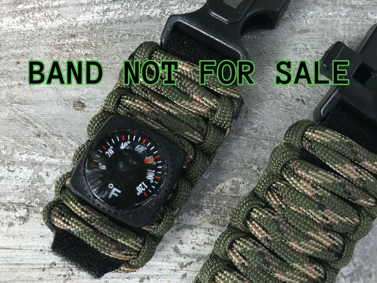 Slip-On Wrist Thermometer for Watch Bands and Paracord Bracelets - US Made