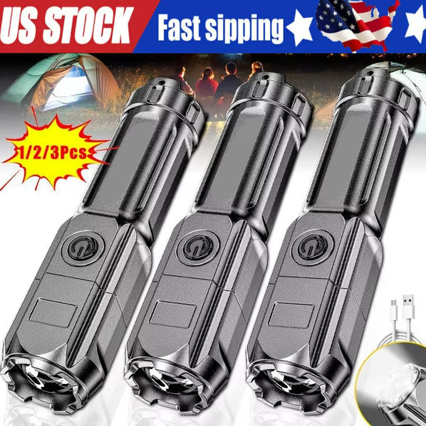 Rechargeable 990000LM LED Tactical Flashlight Zoomable Portable Torch