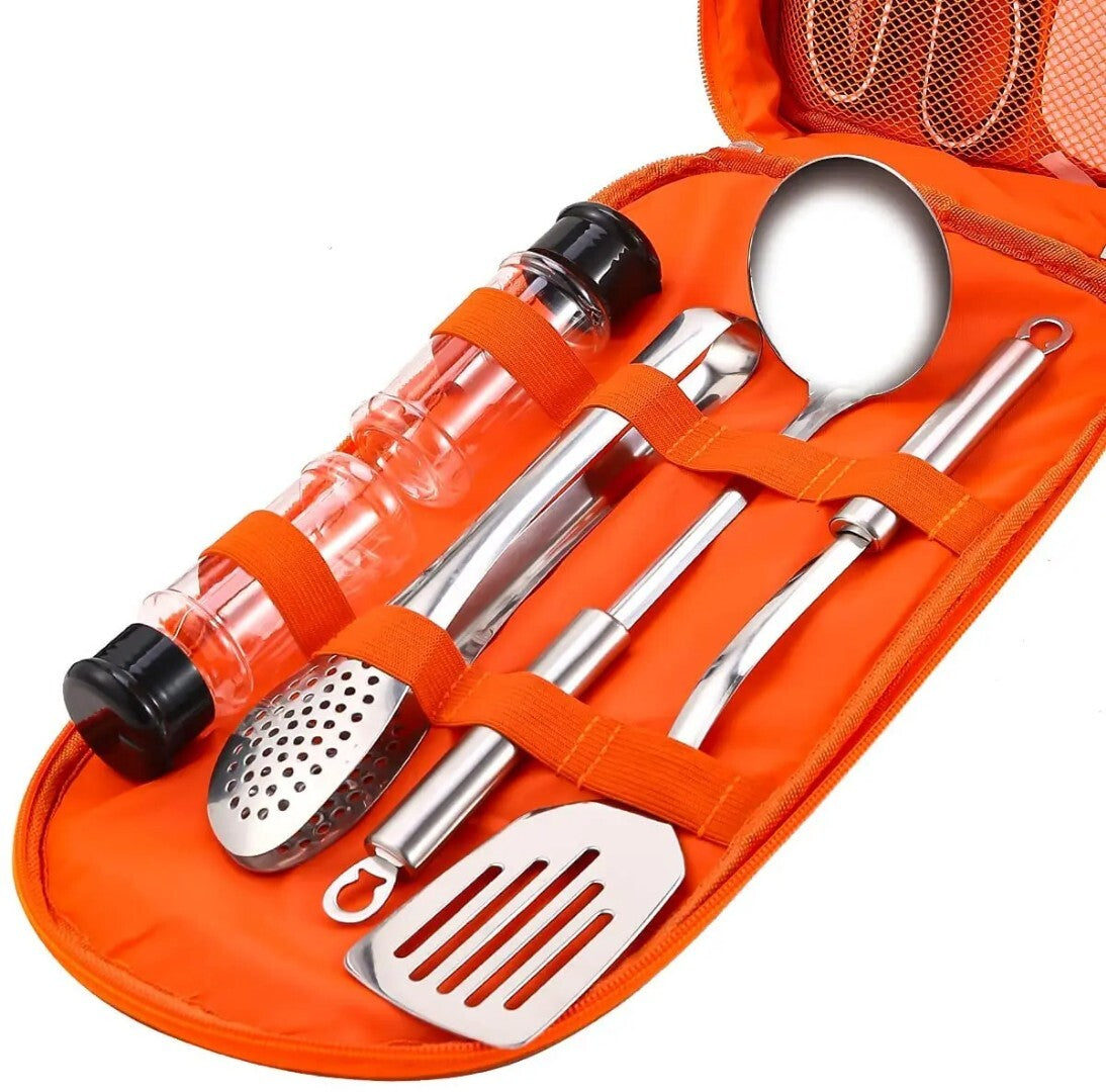 Camping Cooking Utensils Set - 19-Piece Portable Kitchenware Kit for Outdoor & Indoor Use
