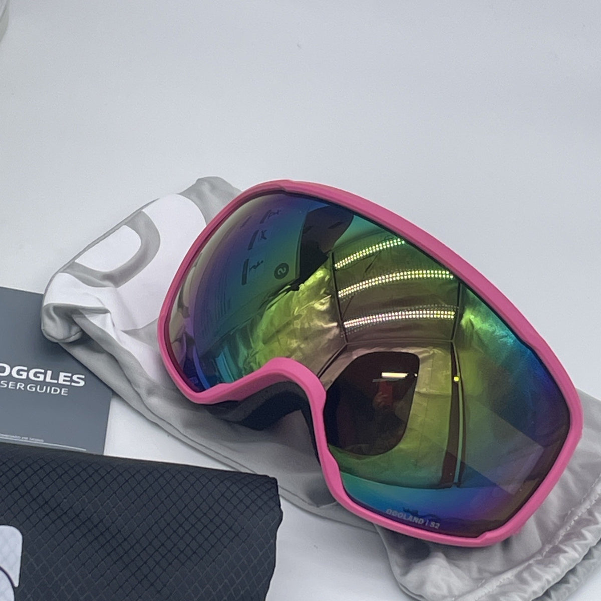 Pink Ski Helmet with Goggles Set Small Size Winter Snowboard Gear