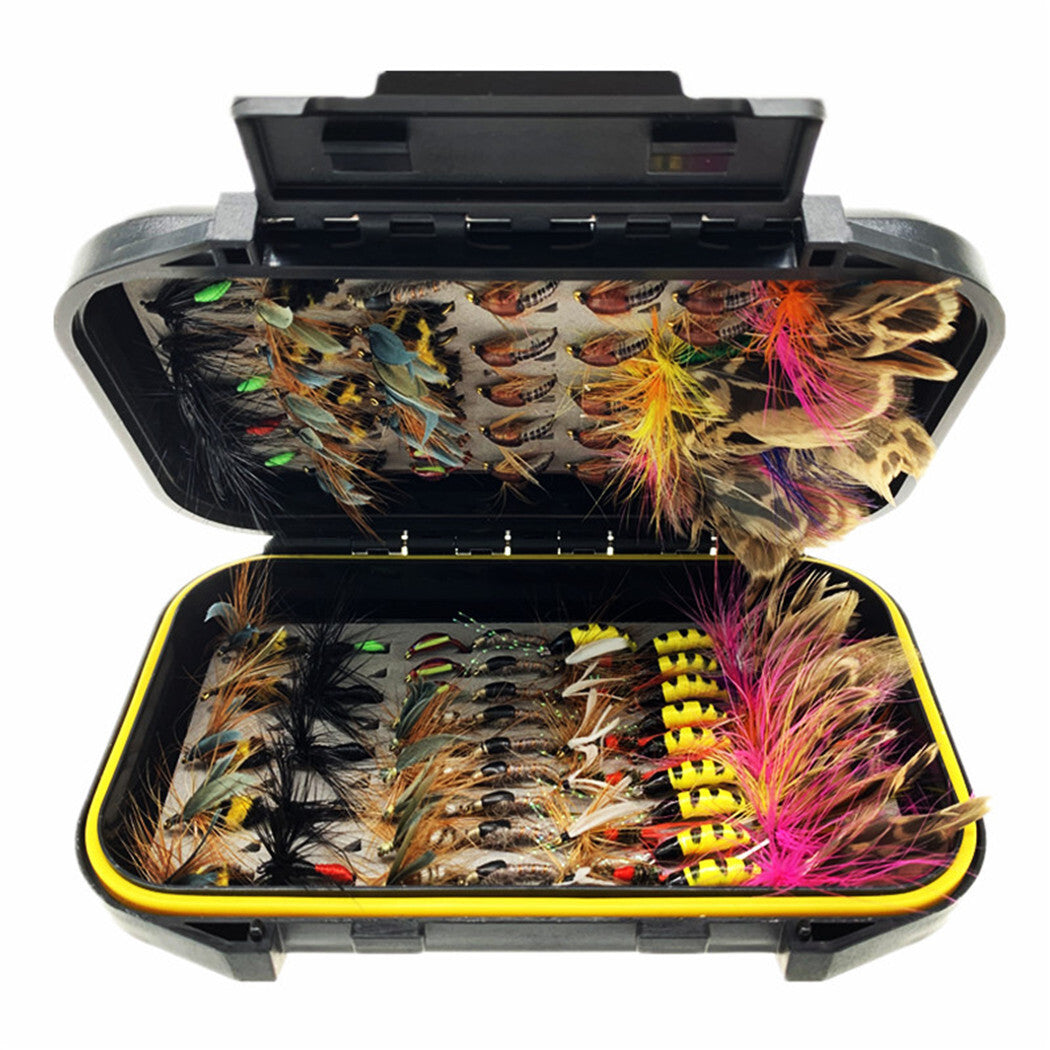 Artificial Fly Fishing Bait Lures Set for Trout Bass Wet Dry Flies Assortment