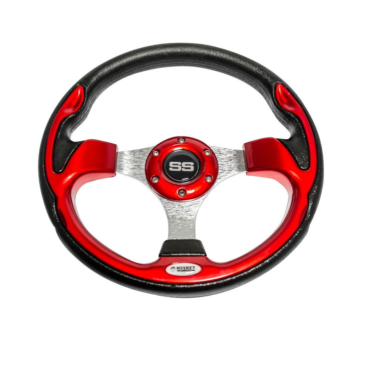 12.5-Inch Red Golf Cart Steering Wheel with Anti-Slip Grip for EZGO Club Car Yamaha