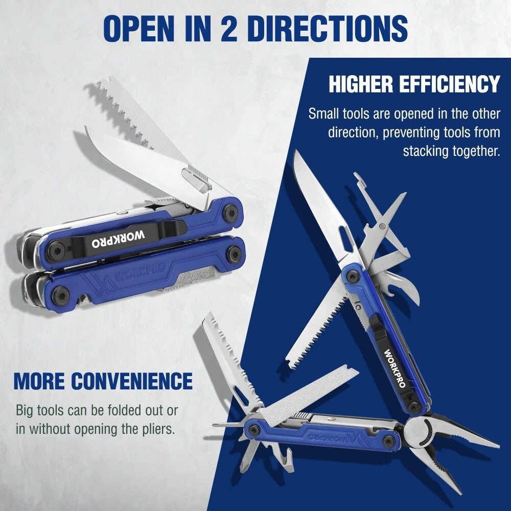 18-in-1 Stainless Steel Folding Multitool Pliers for Camping & DIY