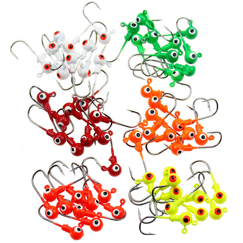 100Pcs Lead Jig Heads Fishing Hooks for Crappie Bass Lures Tackle