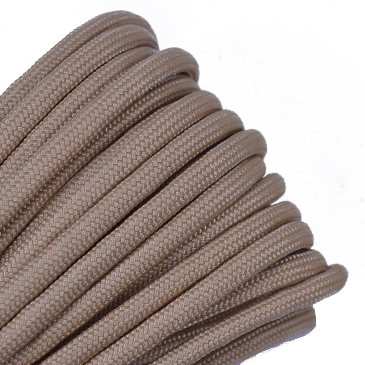 Light Tan 550 Paracord 50 Feet - USA Made Durable Multi-Purpose Rope