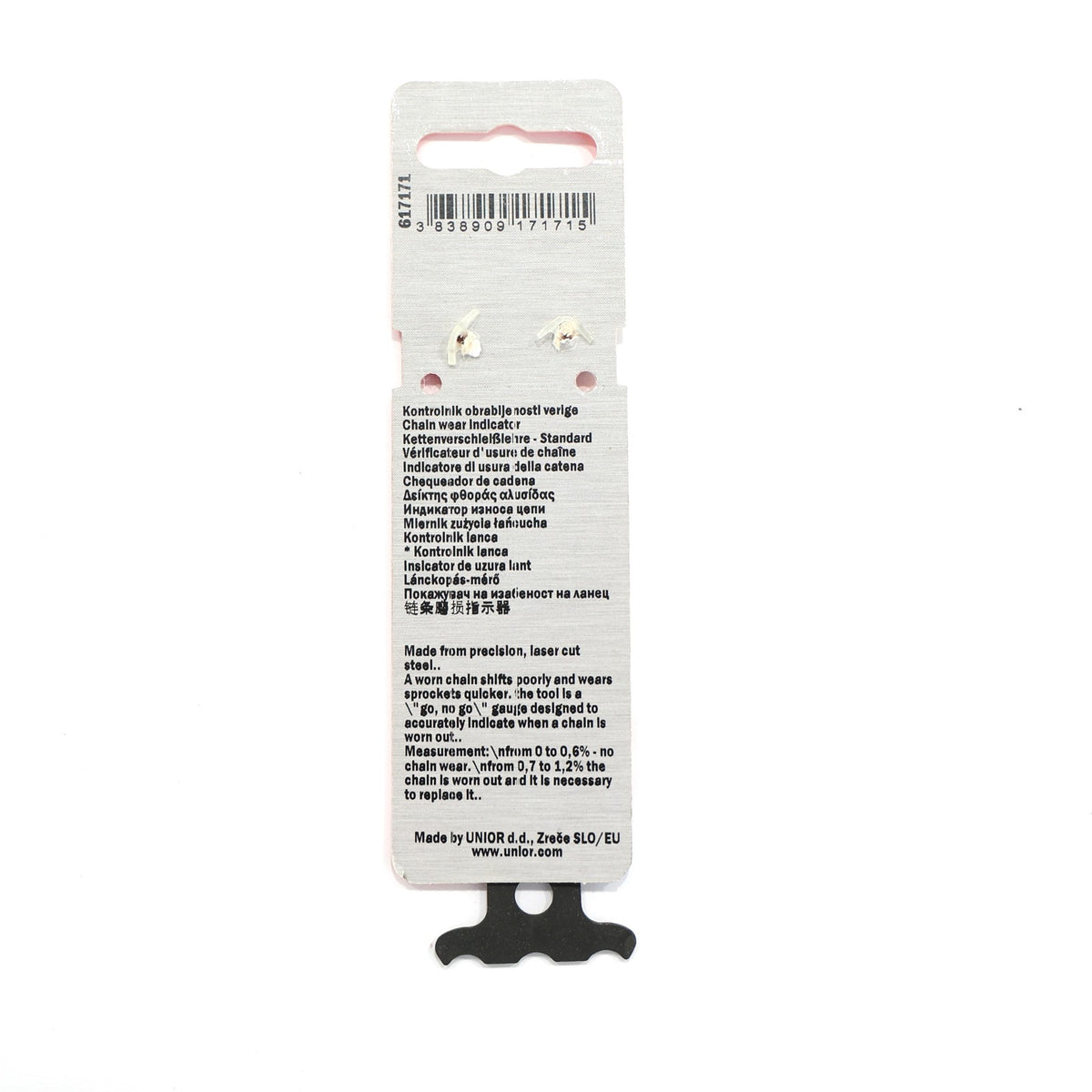 Bicycle Chain Wear Indicator Tool Go/No-Go Chain Checker Gauge - Accurate Chain Stretch Measurement