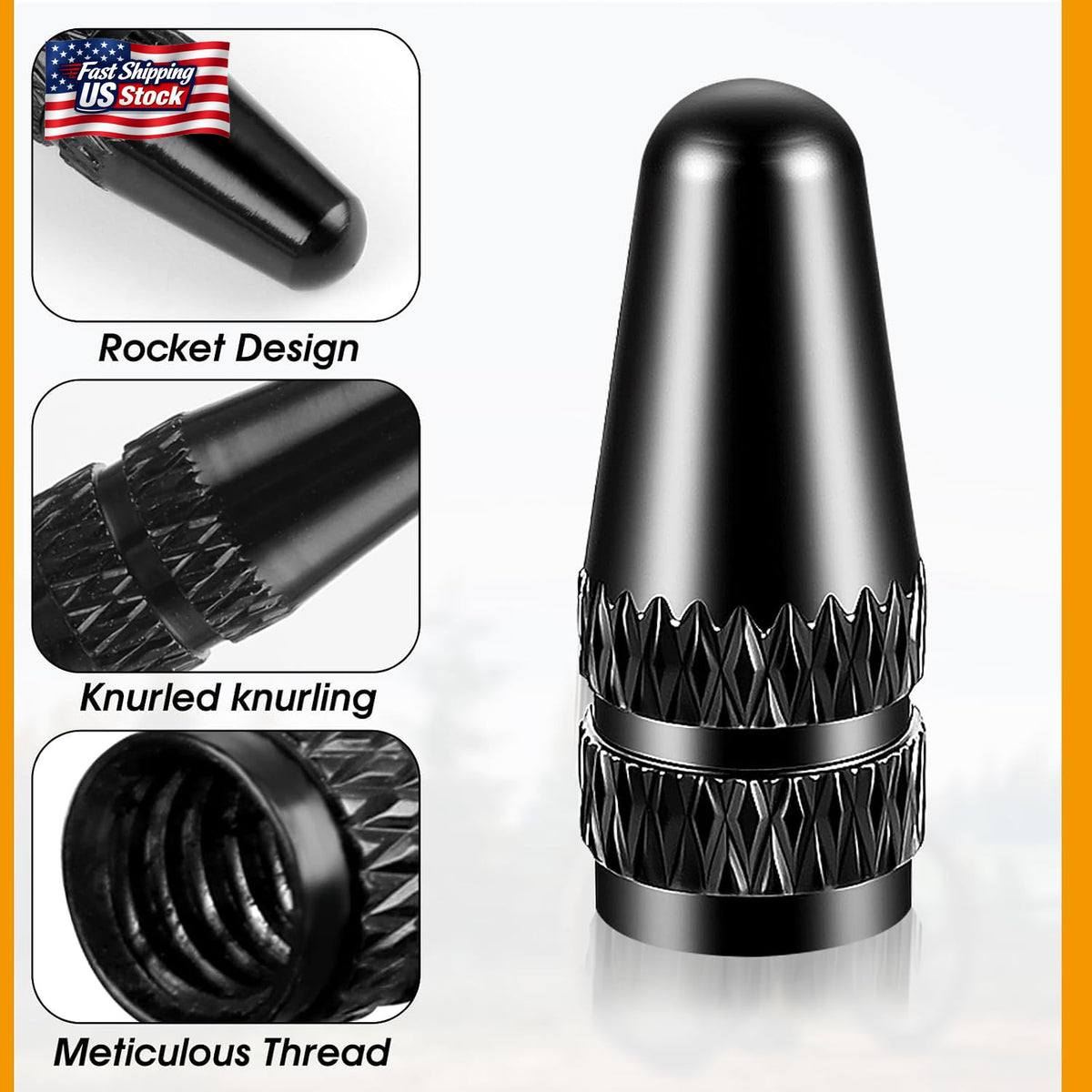 Bike Presta Valve Caps 8-Pack Aluminum Anodized Dust Covers for Bicycle Tires