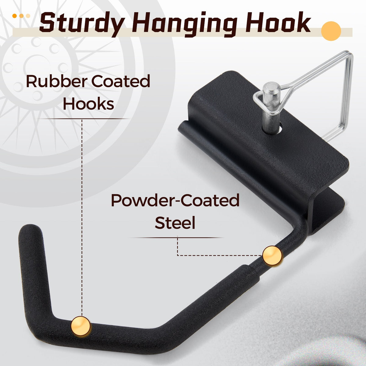 Freestanding Bike Storage Rack 300 lbs Capacity for 5 Bikes - Black