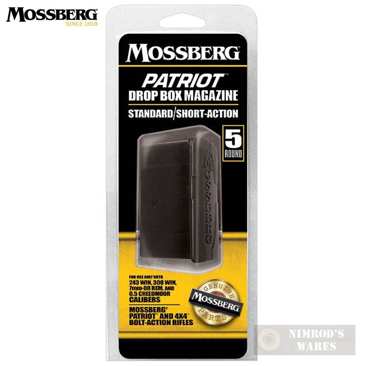 Mossberg Patriot 4x4 Magazine .243 .308 Win 6.5 Creedmoor 7mm-08 Rem 5-Round Black