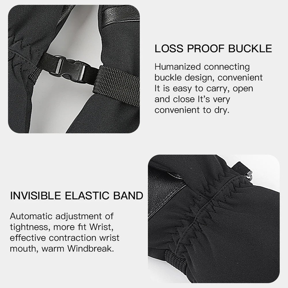 Waterproof Winter Work Gloves with Touchscreen Compatibility - Insulated Skiing & Snowboarding Gloves