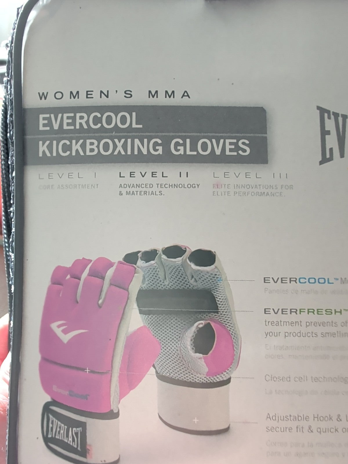 Women’s Kickboxing Gloves Level 2 MMA Training Pink & White