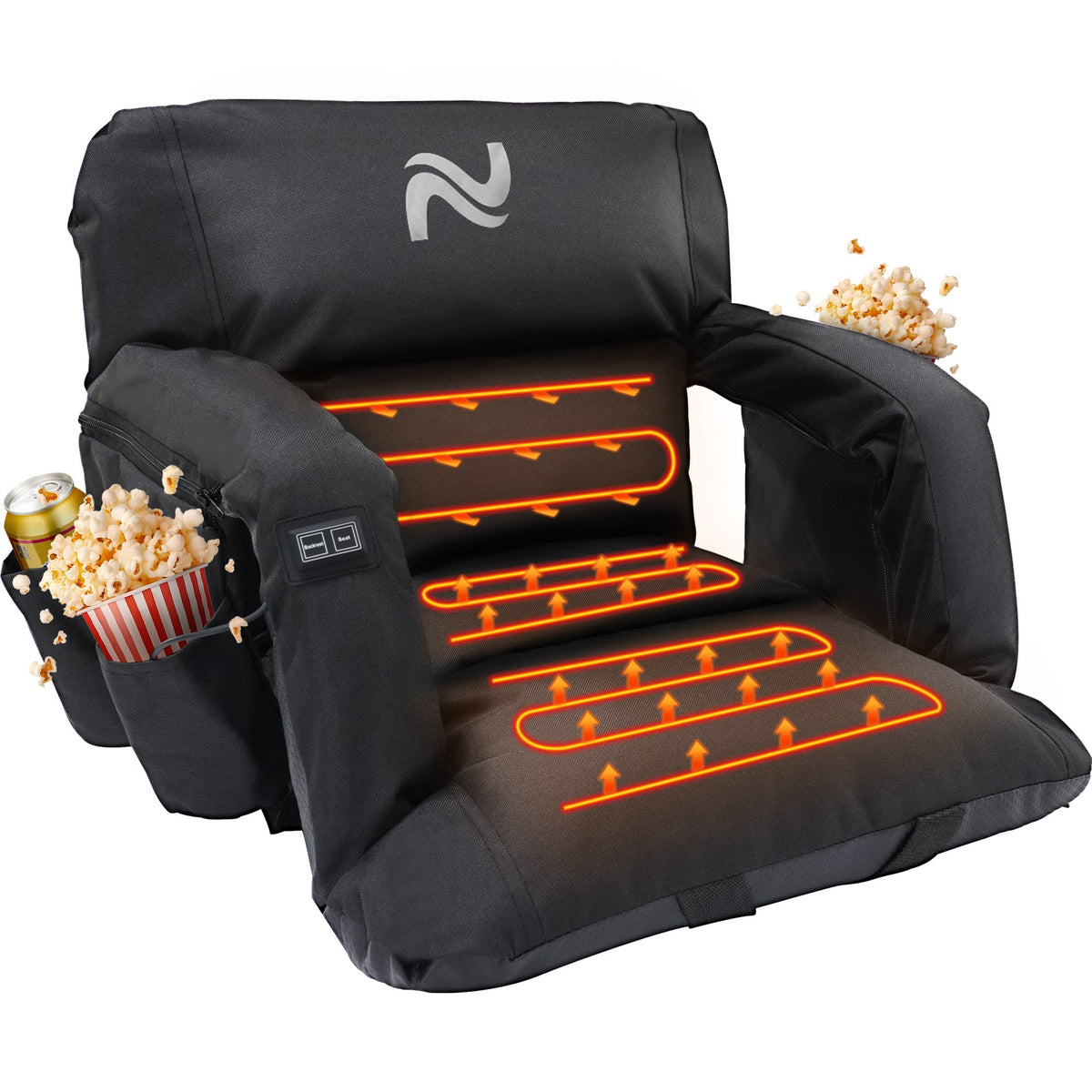 Adjustable Stadium Seat Cushion with Back Support for Bleachers - Multiple Sizes